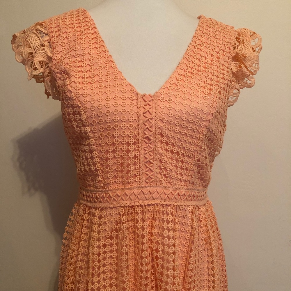Altar’d State Size Medium Flirty Peach Lace Dress - Picture 3 of 11